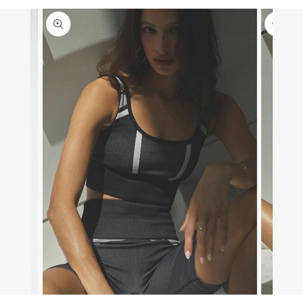 Koral Maren Seamless Bra - Black/White Sz Small